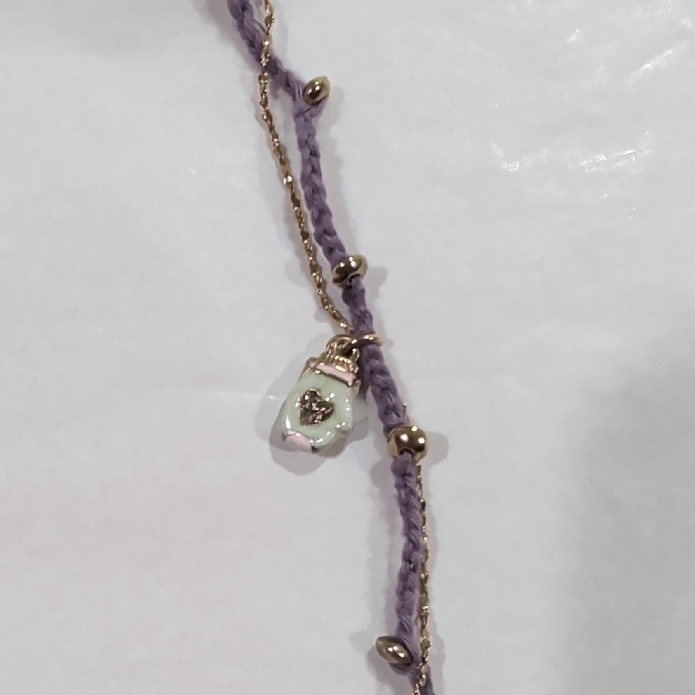 Betsy Johnson Elegant Gold and Purple Pendant Necklace - Picture 4 of 8